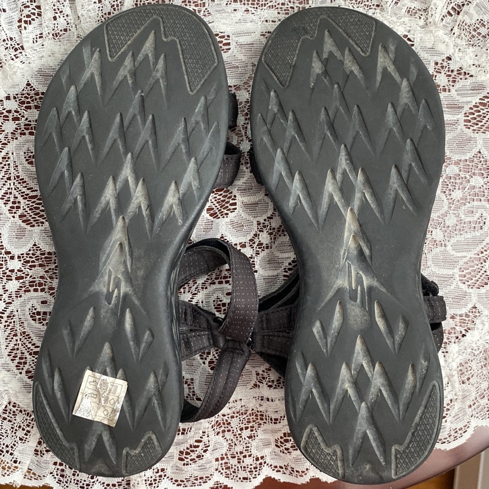 Skechers Goga Max Active Sandals Off black size 9 velcro adjustable ankle strap - Picture 5 of 9